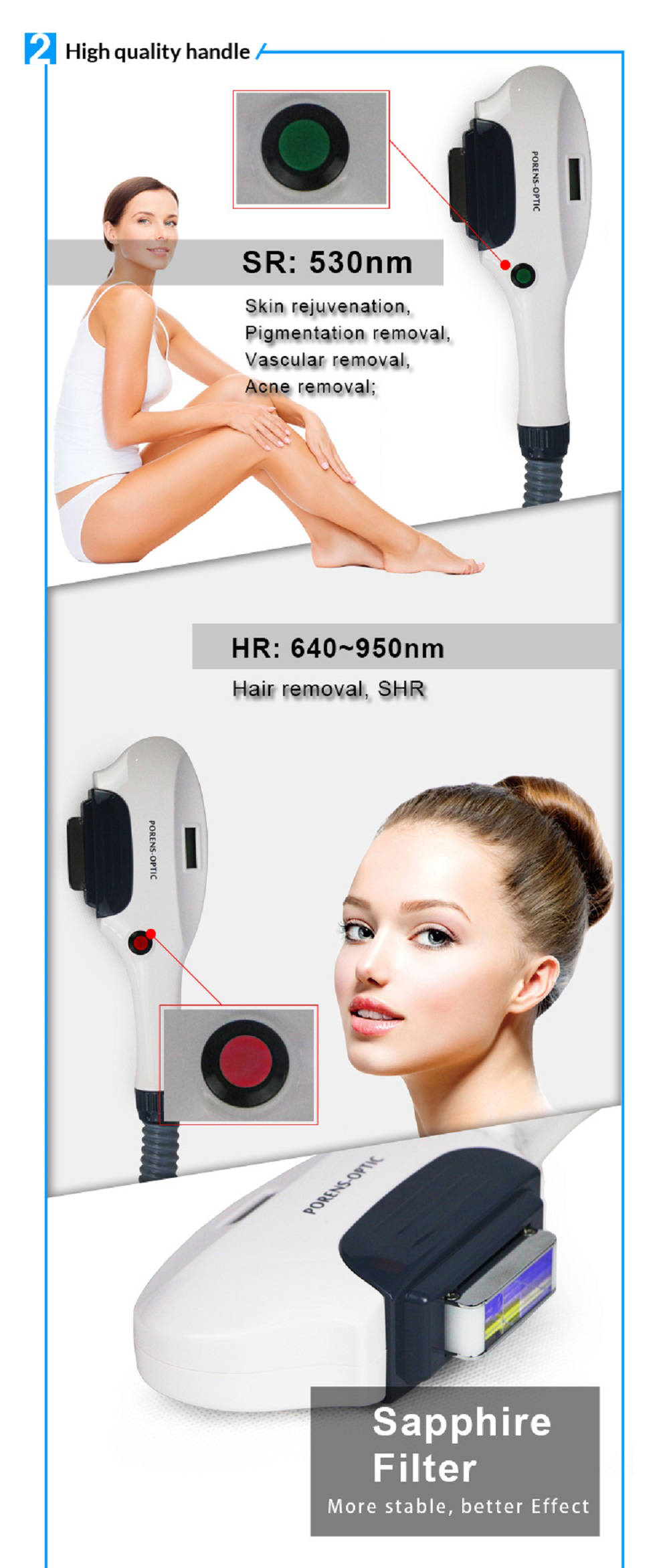 Portable IPL SHR E Light Hair Removal Skin Rejuvenation Beauty Machine (7)