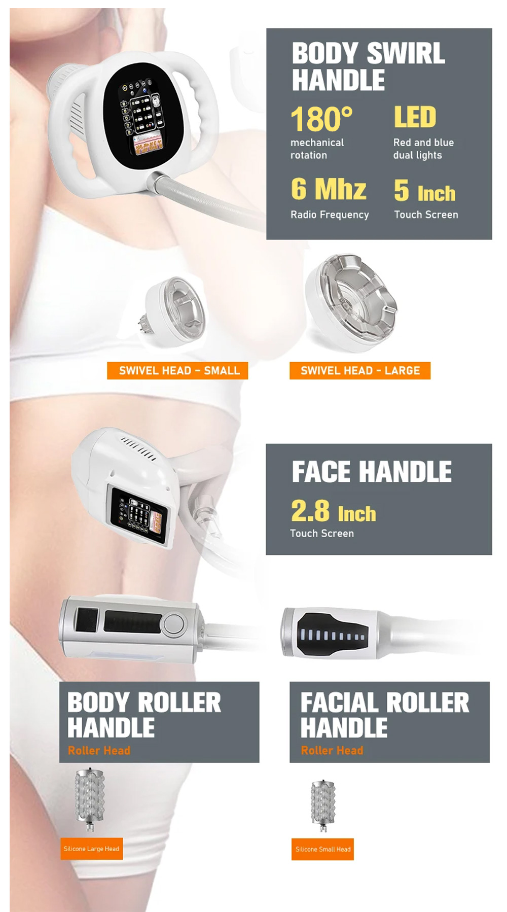Vacuum Rotary Negative Pressure RF Inner Ball Roller Skin Tightening Body Slimming Machine